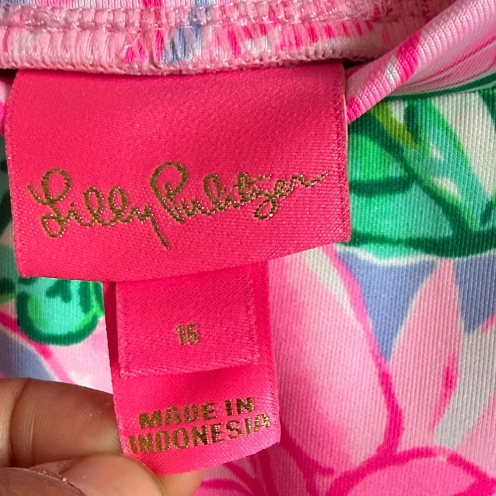 Lilly Pulitzer Pink Floral Kids Skirt Set - Picture 5 of 10